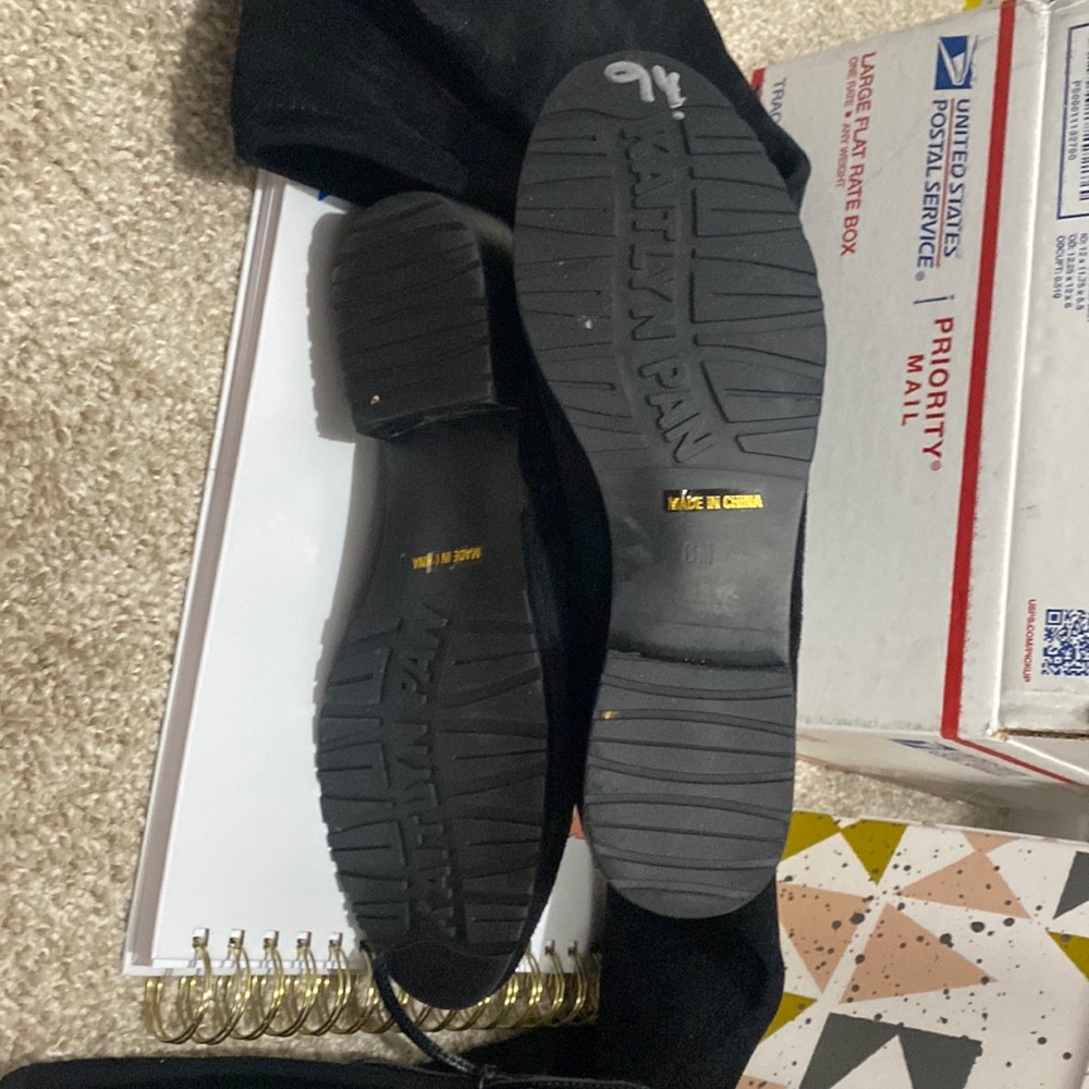 Kaitlyn Pan Lowland Over The Knee Boots Black 6